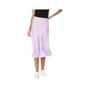 The Drop Womens Midi Slip Skirt Lavender XS